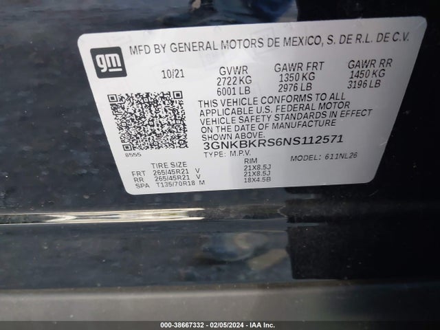 Chevrolet Blazer Awd Rs 2022 3GNKBKRS6NS112571 Image 9