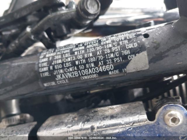 2008 KAWASAKI VN900 JKAVN2B108A034660 Photo 9
