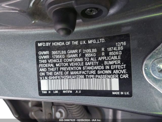 SHHFK7H25HU412266 Honda Civic Lx