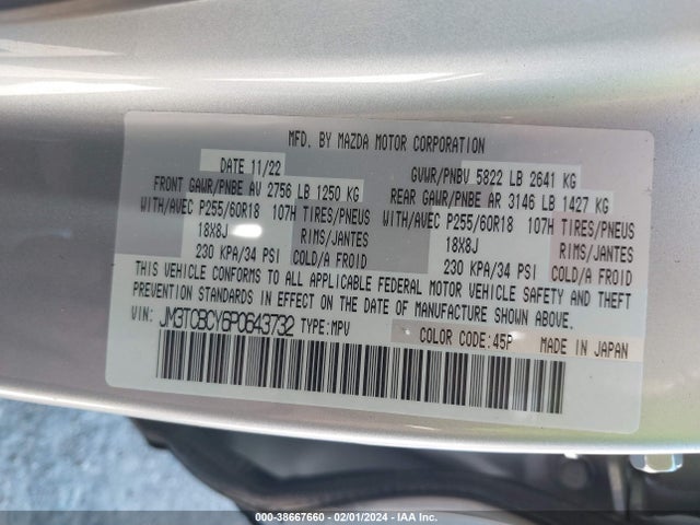 Mazda Cx-9 Touring 2023 JM3TCBCY6P0643732 Image 9