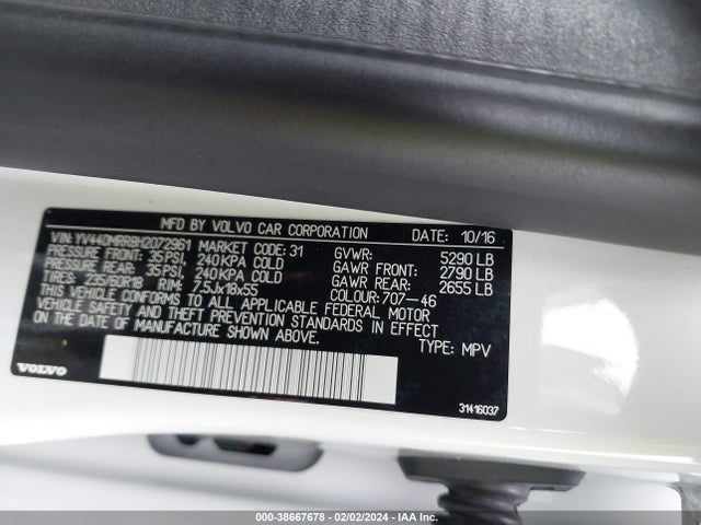 YV440MRR8H2072961 Volvo Xc60 T5 Dynamic