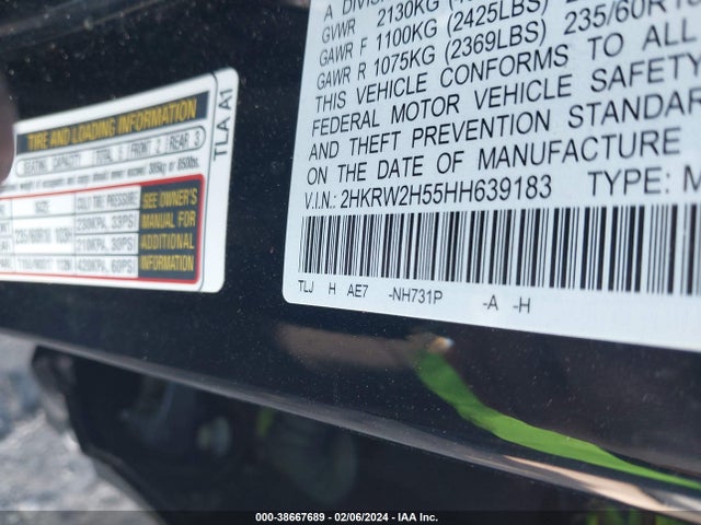 Honda CR-V EX 2017 2HKRW2H55HH639183 Image 9