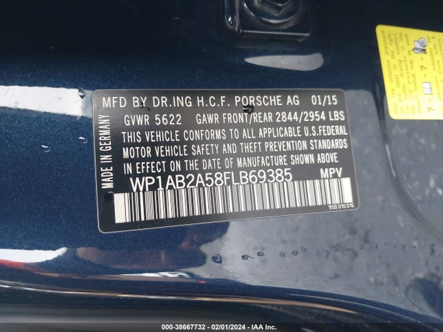 2015 PORSCHE MACAN WP1AB2A58FLB69385 Photo 8