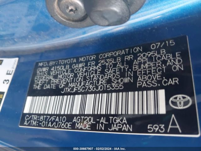 JTKJF5C73GJ015355 Scion TC