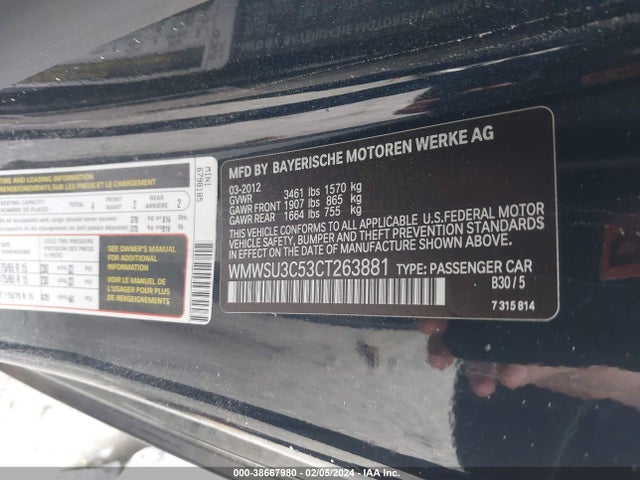 2012 MINI COOPER WMWSU3C53CT263881 Photo 8