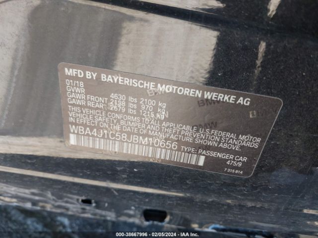 WBA4J1C58JBM10656 BMW 430i Gran Coupe