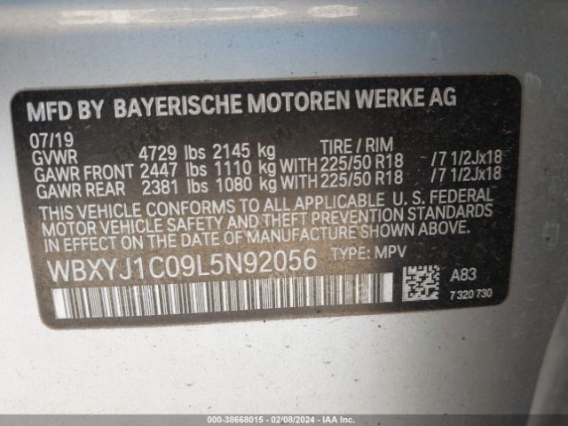 WBXYJ1C09L5N92056 BMW X2 Xdrive28i