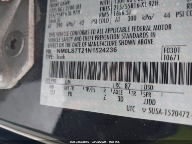 NM0LS7T21N1524236 Ford Transit Connect Xlt