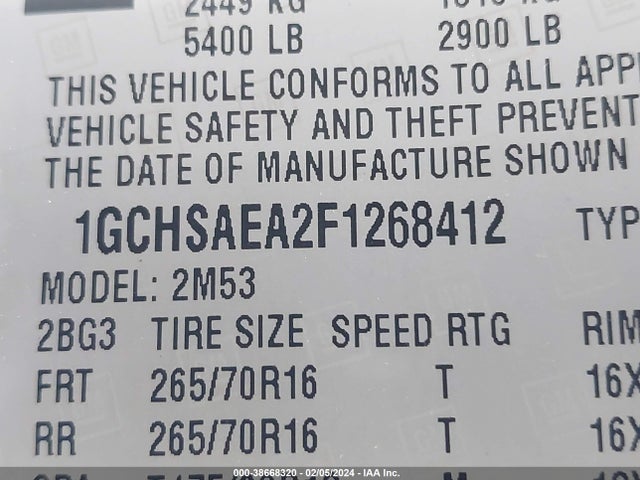 Chevrolet Colorado Wt 2015 1GCHSAEA2F1268412 Image 9