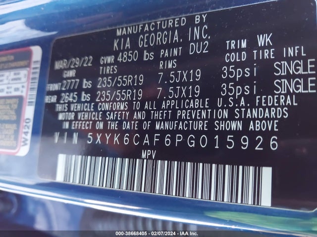 KIA Sportage X-line 2023 5XYK6CAF6PG015926 Image 9