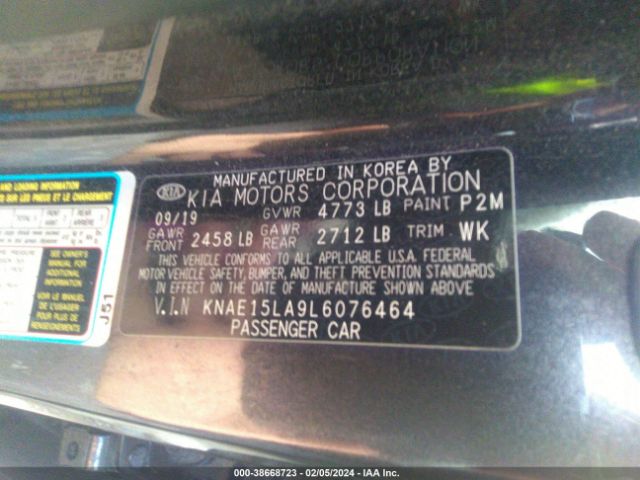KNAE15LA9L6076464 KIA Stinger Gt-line