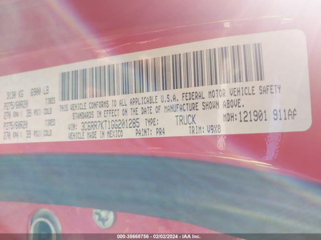RAM 1500 Express 2016 3C6RR7KT1GG201285 Image 9