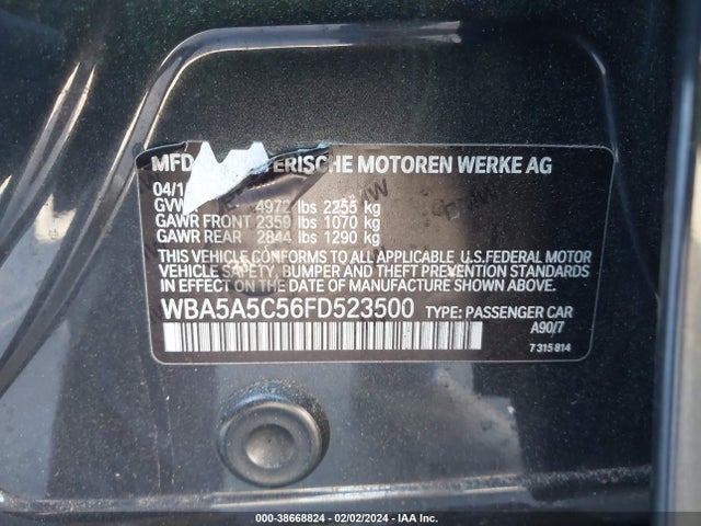 WBA5A5C56FD523500 BMW 528I