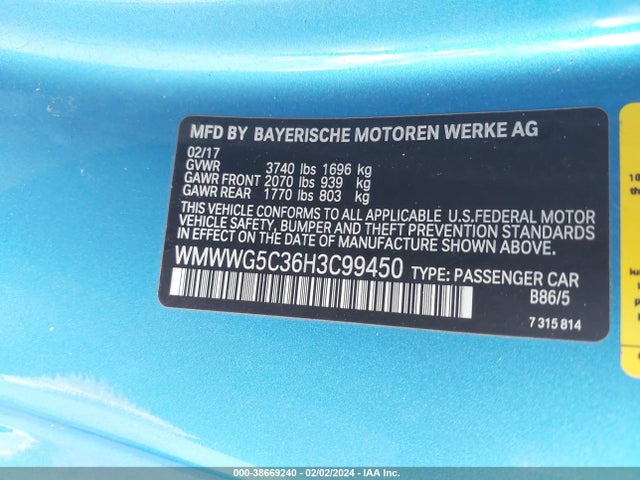 2017 MINI CONVERTIBLE WMWWG5C36H3C99450 Photo 8