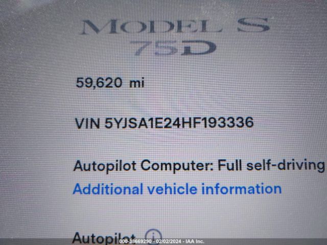 5YJSA1E24HF193336 Tesla Model S 100d/60d/75d/90d/p100d