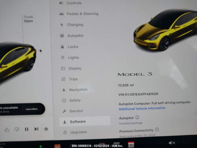 5YJ3E1EAXPF481506 Tesla Model 3 Rear-wheel Drive