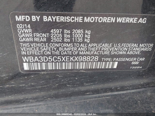 BMW 328d Xdrive 2014 WBA3D5C5XEKX98828 Image 9