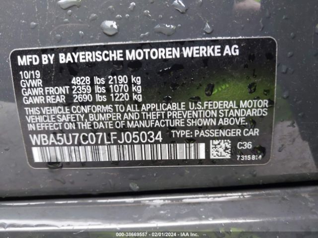 WBA5U7C07LFJ05034 BMW 3 Series M340i
