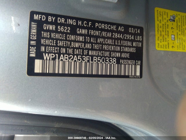 2015 PORSCHE MACAN WP1AB2A53FLB50338 Photo 8