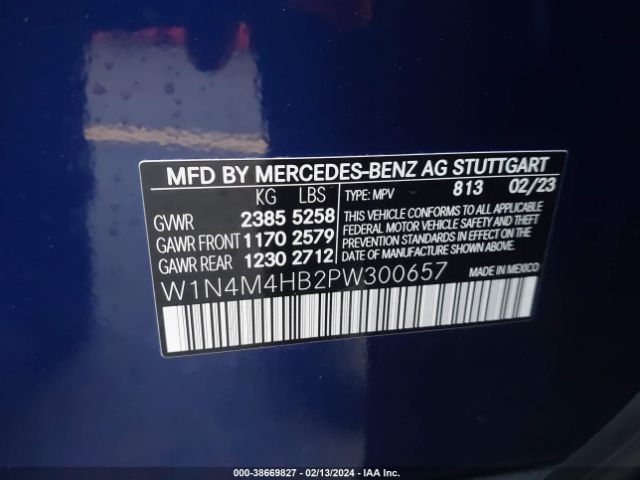 W1N4M4HB2PW300657 Mercedes-Benz Glb 250 4matic