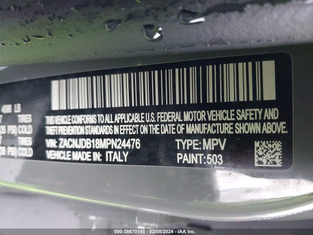 ZACNJDB18MPN24476 Jeep Renegade Latitude 4x4