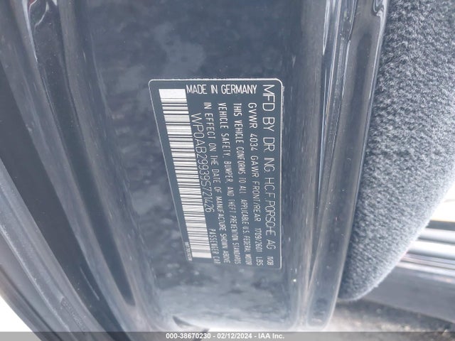 2009 PORSCHE 911 WP0AB29939S721426 Photo 8