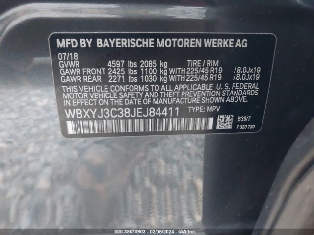 WBXYJ3C38JEJ84411 BMW X2 Sdrive28i