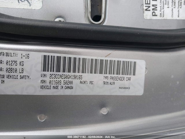 2C3CCAEG0GH190165 Chrysler 300C