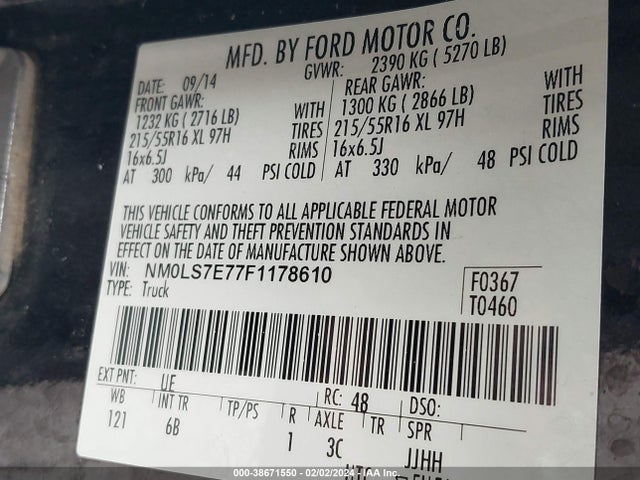 Ford Transit Connect Xl 2015 NM0LS7E77F1178610 Image 9