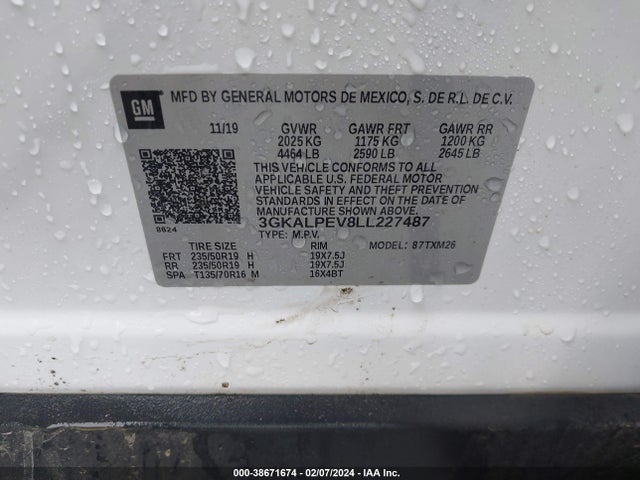 GMC Terrain Fwd Slt 2020 3GKALPEV8LL227487 Image 9