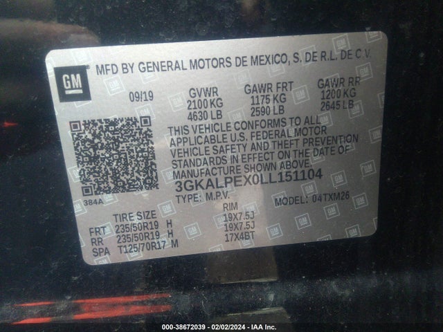 GMC Terrain Fwd Slt 2020 3GKALPEX0LL151104 Image 9