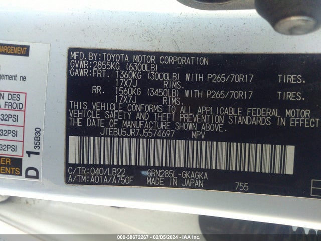 Toyota 4runner Sr5 Premium 2018 JTEBU5JR7J5574697 Image 9