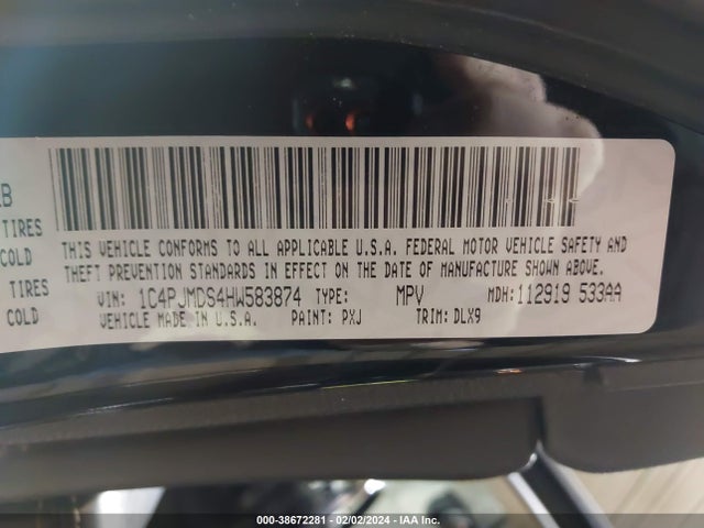 1C4PJMDS4HW583874 Jeep Cherokee Limited 4x4
