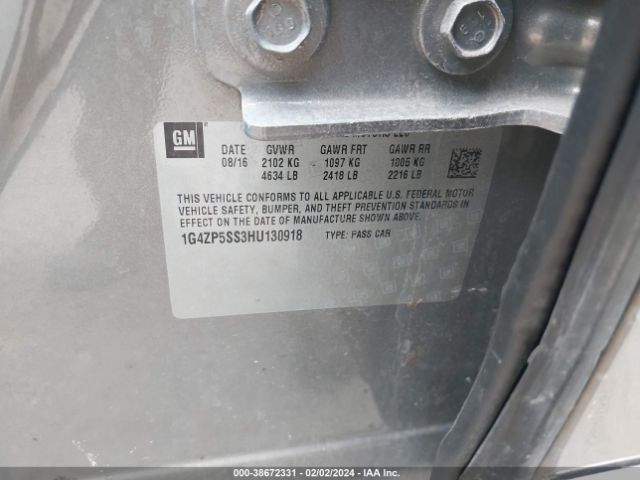 1G4ZP5SS3HU130918 Buick Lacrosse Essence