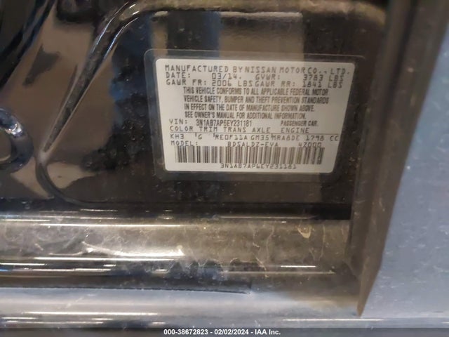 Nissan SENTRA SV 2014 3N1AB7AP6EY231181 Image 9