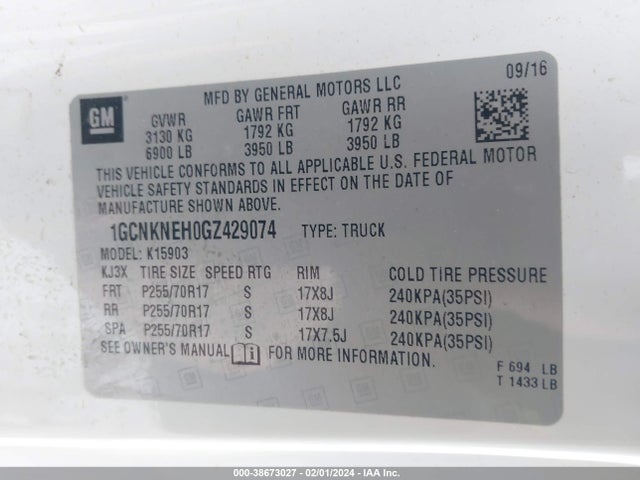 Chevrolet Silverado 1500 Ls 2016 1GCNKNEH0GZ429074 Image 9