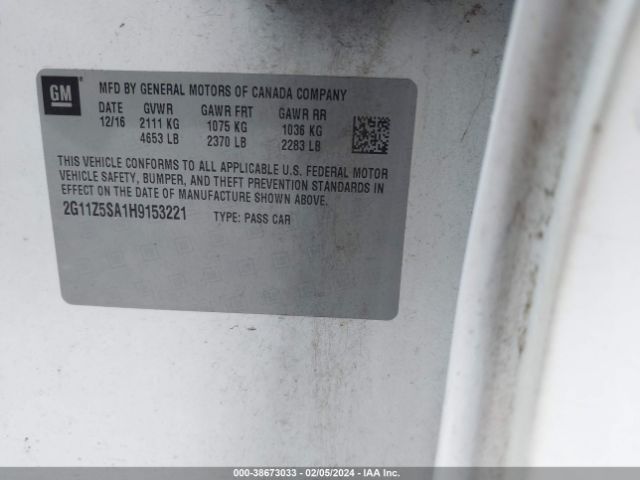 2G11Z5SA1H9153221 Chevrolet IMPALA LS