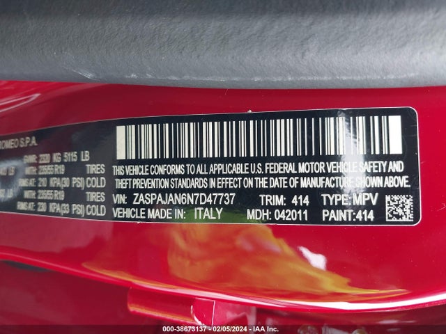 ZASPAJAN6N7D47737 Alfa Romeo Stelvio Sprint Rwd