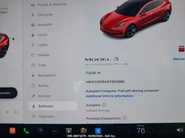 5YJ3E1EA1LF803699 Tesla MODEL 3