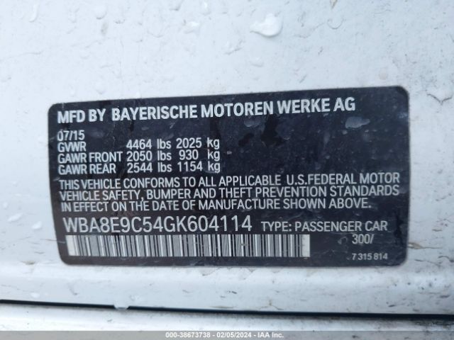 WBA8E9C54GK604114 BMW 328I