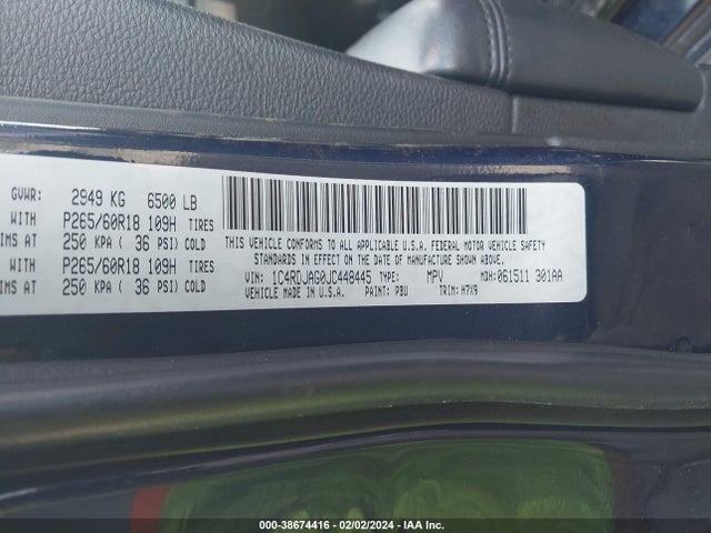 Dodge Durango Sxt Awd 2018 1C4RDJAG0JC448445 Image 9