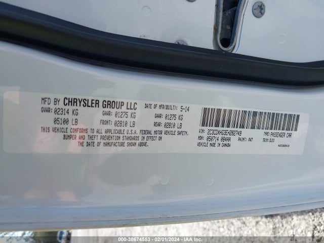 Dodge Charger Sxt 2014 2C3CDXHG3EH282749 Image 9