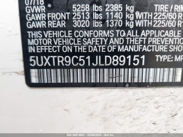 2018 BMW X3 5UXTR9C51JLD89151 Photo 8
