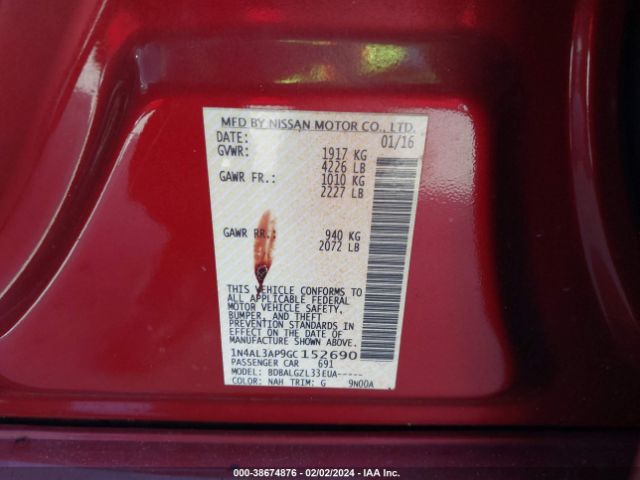 1N4AL3AP9GC152690 Nissan Altima