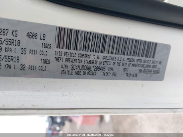 3C4NJDCB8LT209405 Jeep Compass Limited 4x4