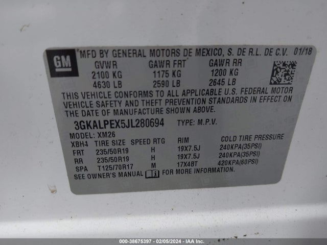 GMC Terrain Slt 2018 3GKALPEX5JL280694 Image 9