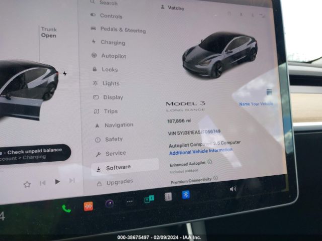 5YJ3E1EA5JF056749 Tesla Model 3 Long Range/mid Range