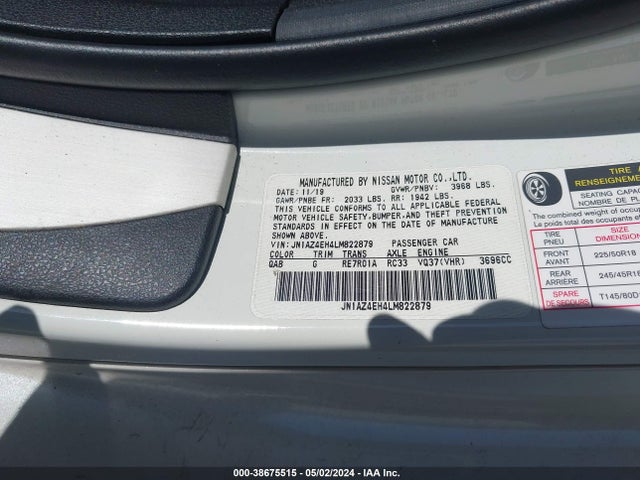 Nissan 370z 7-speed Automatic 2020 JN1AZ4EH4LM822879 Image 9