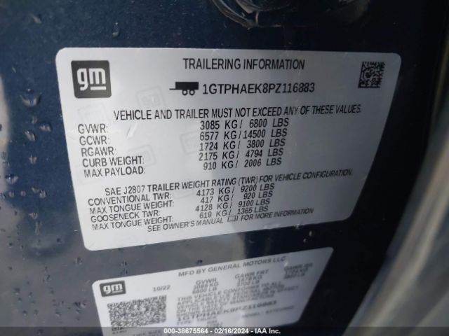 1GTPHAEK8PZ116883 GMC SIERRA 1500