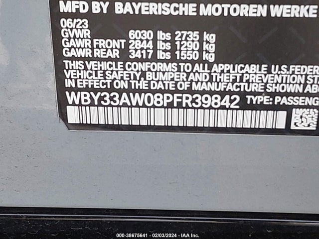 BMW I4 M50 2023 WBY33AW08PFR39842 Image 9